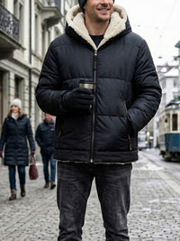 Recycled Vegan Shearling Puffer