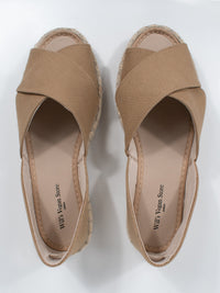 Recycled Espadrille Cross Over Straps