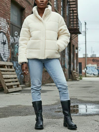 Recycled Teddy Puffer Jacket