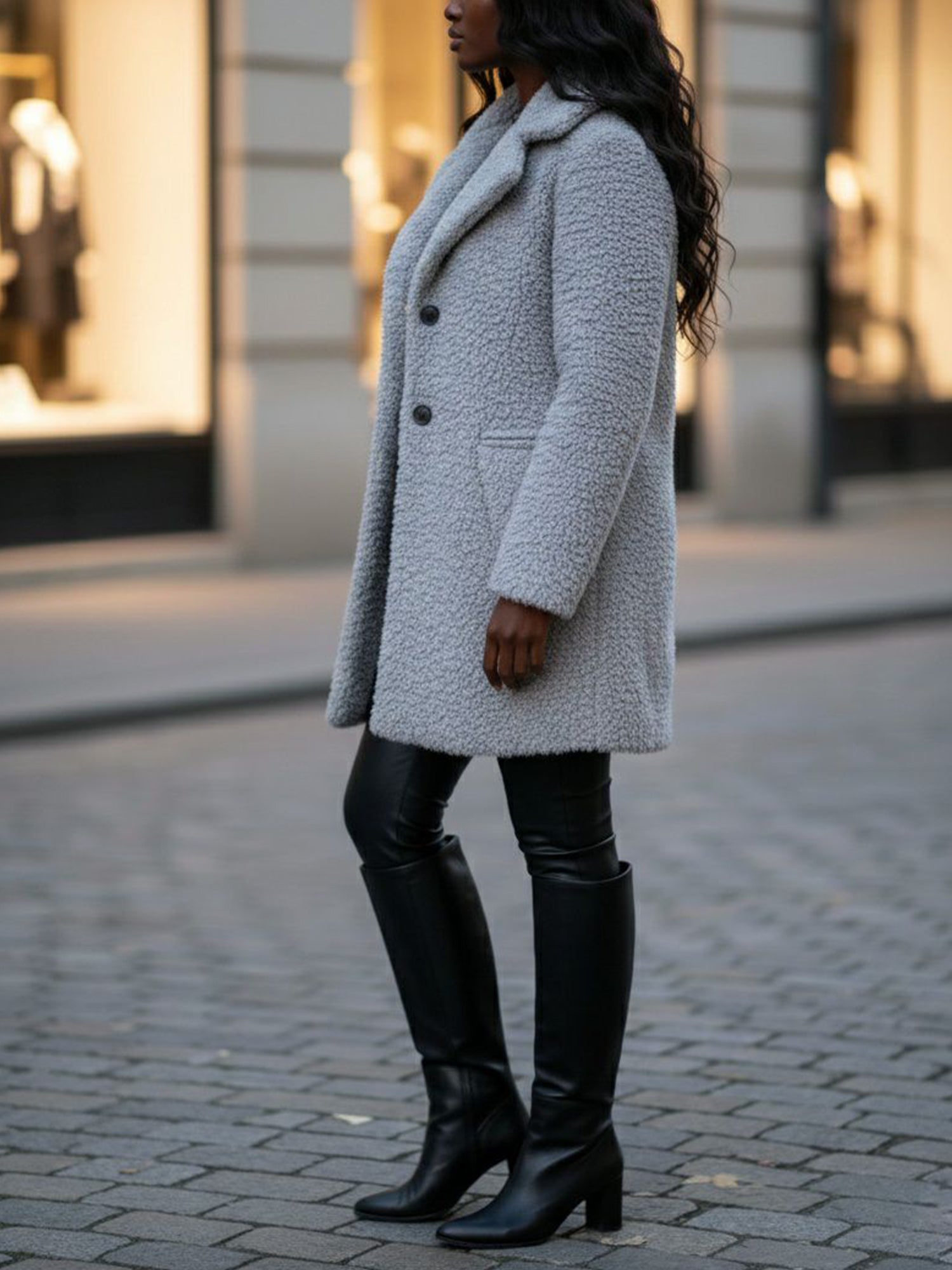 Recycled Boucle Coat