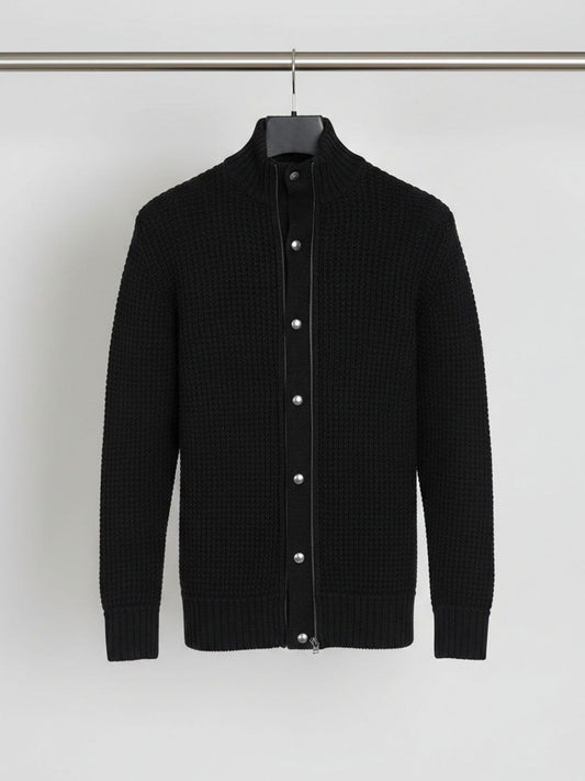 Recycled Waffle Cardigan
