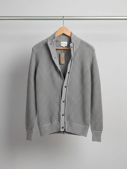Recycled Waffle Cardigan