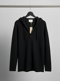 Recycled Zip Up Knit Hoodie