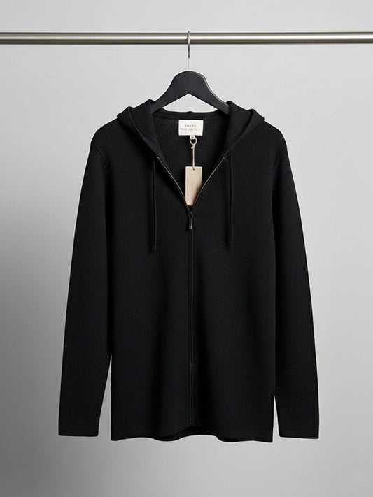 Recycled Zip Up Knit Hoodie