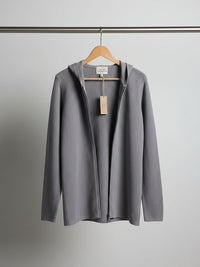 Recycled Zip Up Knit Hoodie