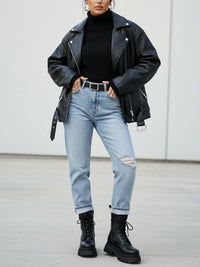 Track Sole 8-Eye Lace Up Boots