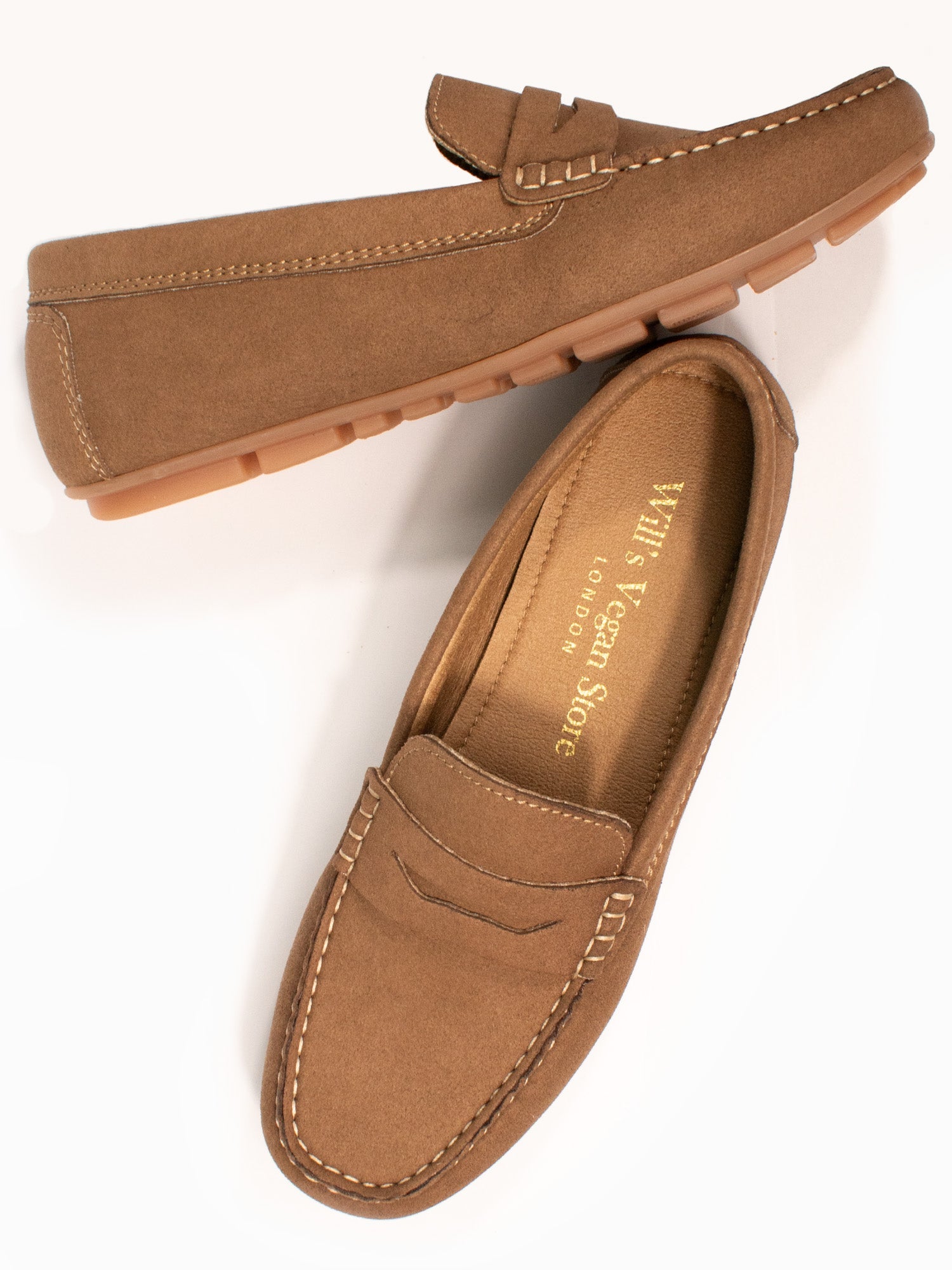Vegan Suede Penny Loafers