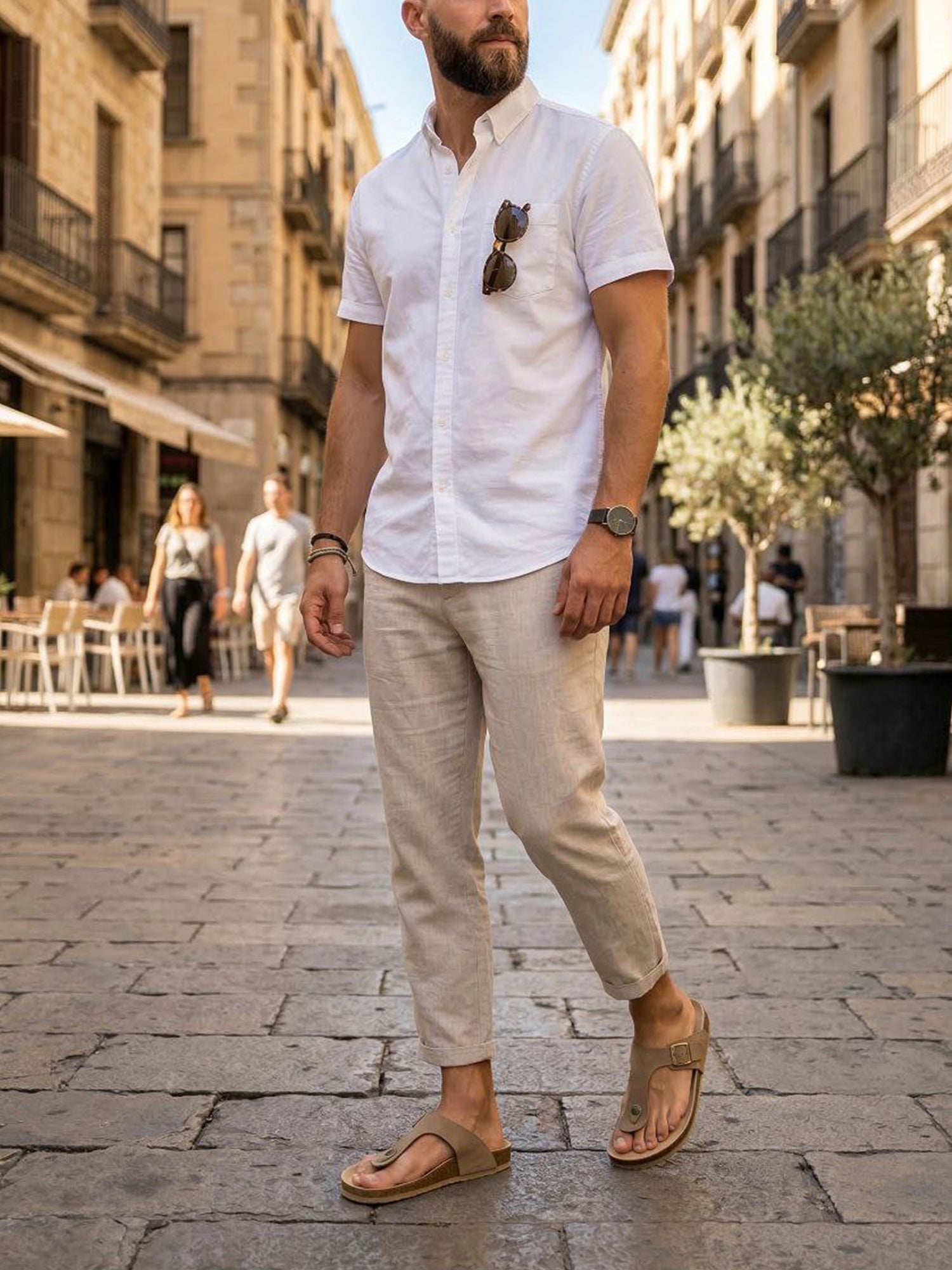 Toe Peg Footbed Sandals