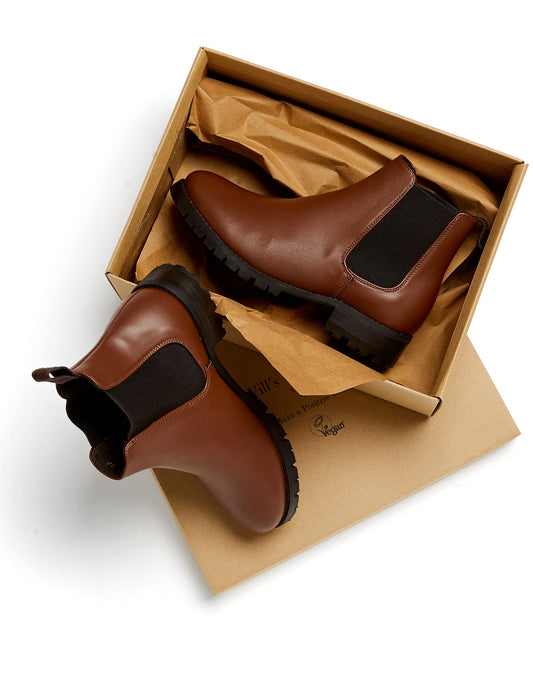 Vegan Women's Luxe Deep Tread Chelsea Boots | Will's Vegan Store