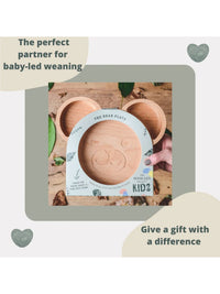 The Wood Life Project EcoFriendly Wooden Bear Plate/Kids Plate