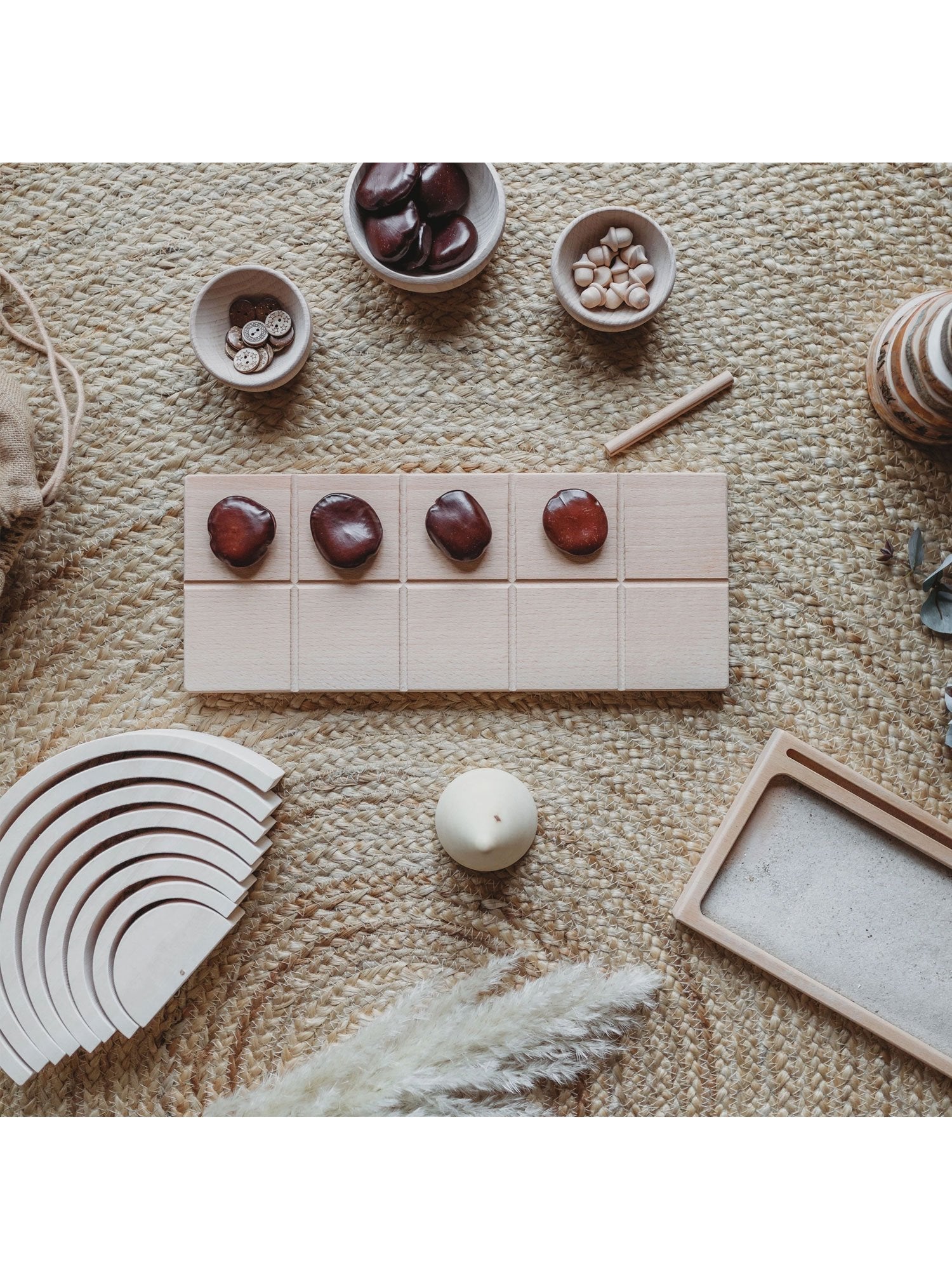 The Little Coach House Tens Frame Montessori Learning Resource