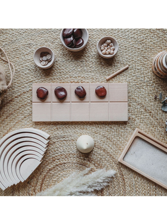 The Little Coach House Tens Frame Montessori Learning Resource