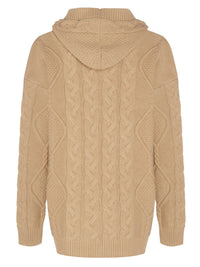 Hooded Button Up Knitted Cardigan