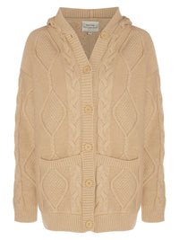 Hooded Button Up Knitted Cardigan
