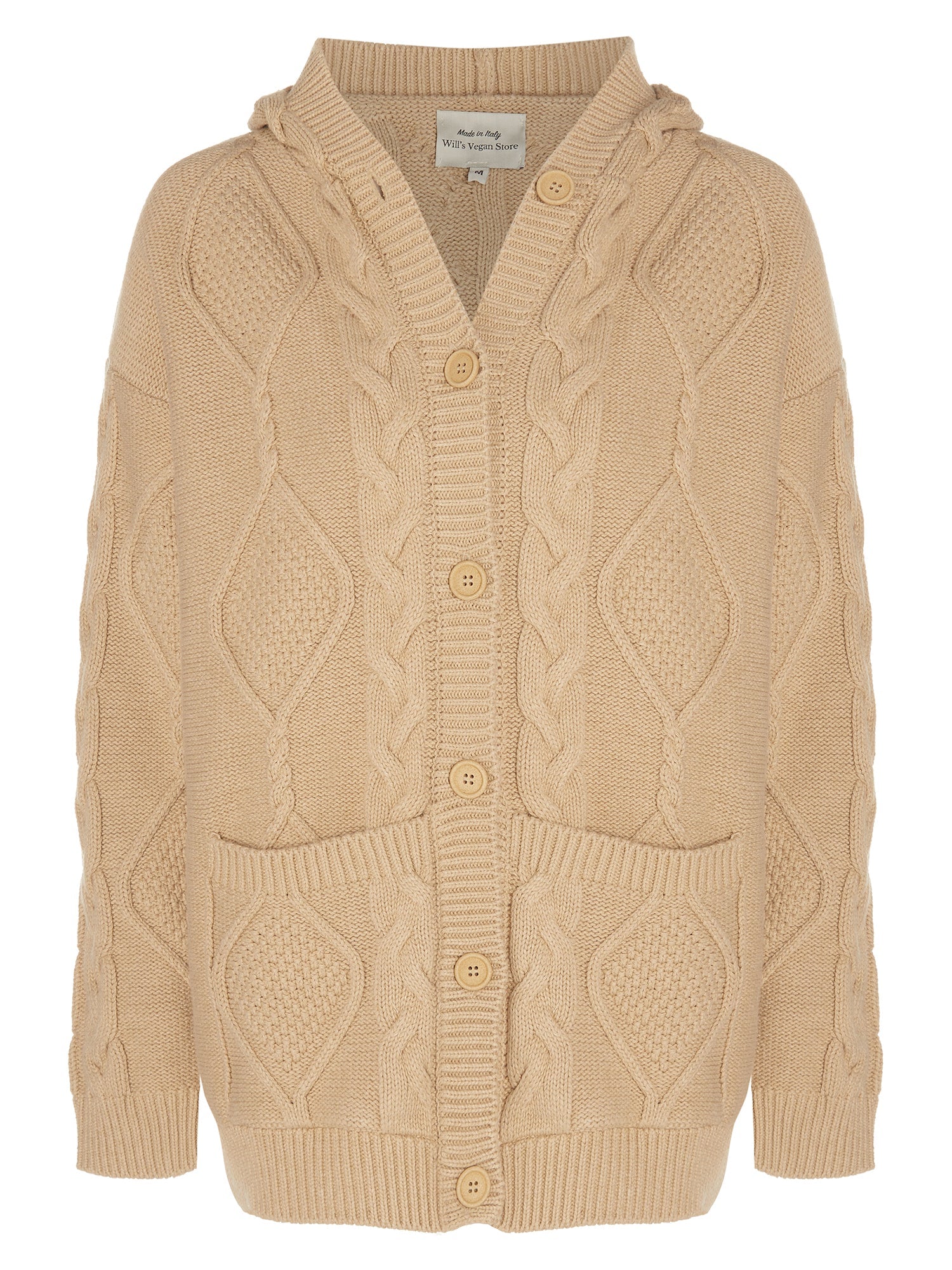 Hooded Button Up Knitted Cardigan