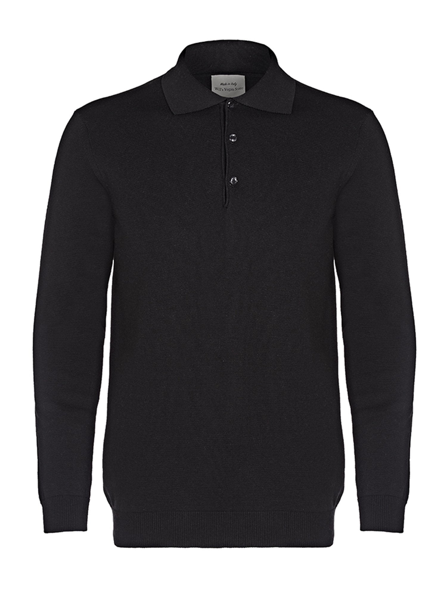 Vegan Men's Recycled Long Sleeve Polo | Will's Vegan Store