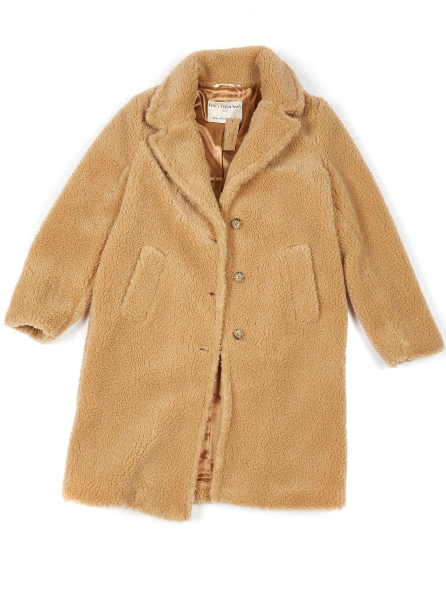 Vegan Women's Recycled Teddy Coat | Will's Vegan Store