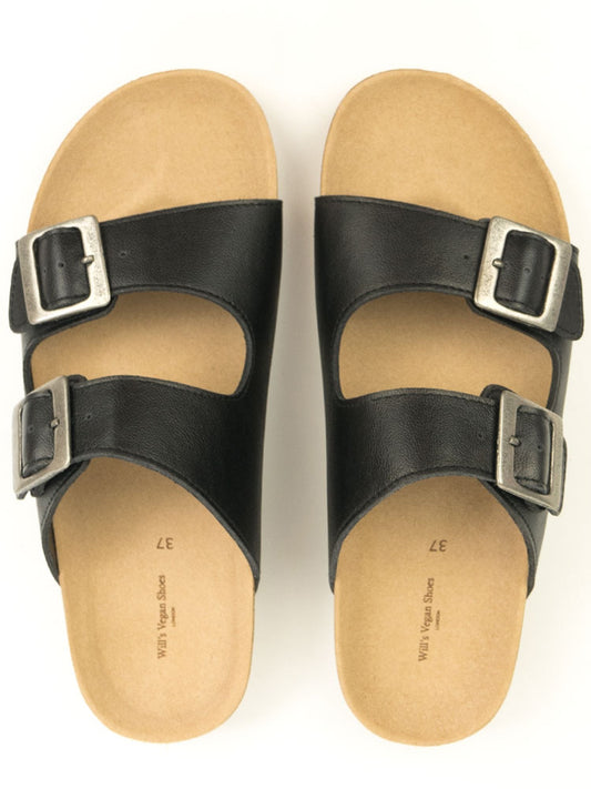 Vegan Men's Two Strap Footbed Sandals | Will's Vegan Store
